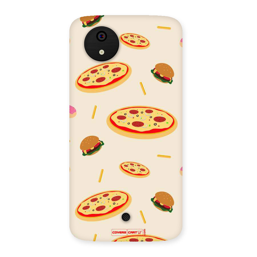 Pizza and Burger Love Back Case for Micromax Canvas A1