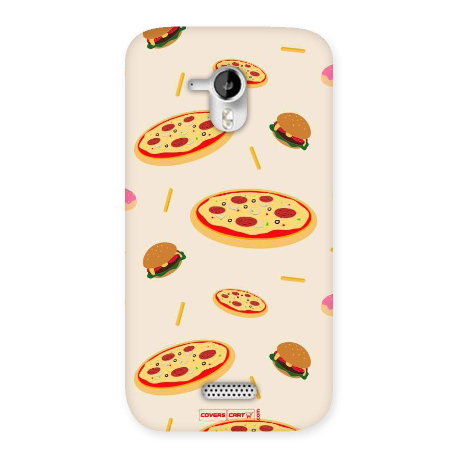 Pizza and Burger Love Back Case for Micromax Canvas HD A116