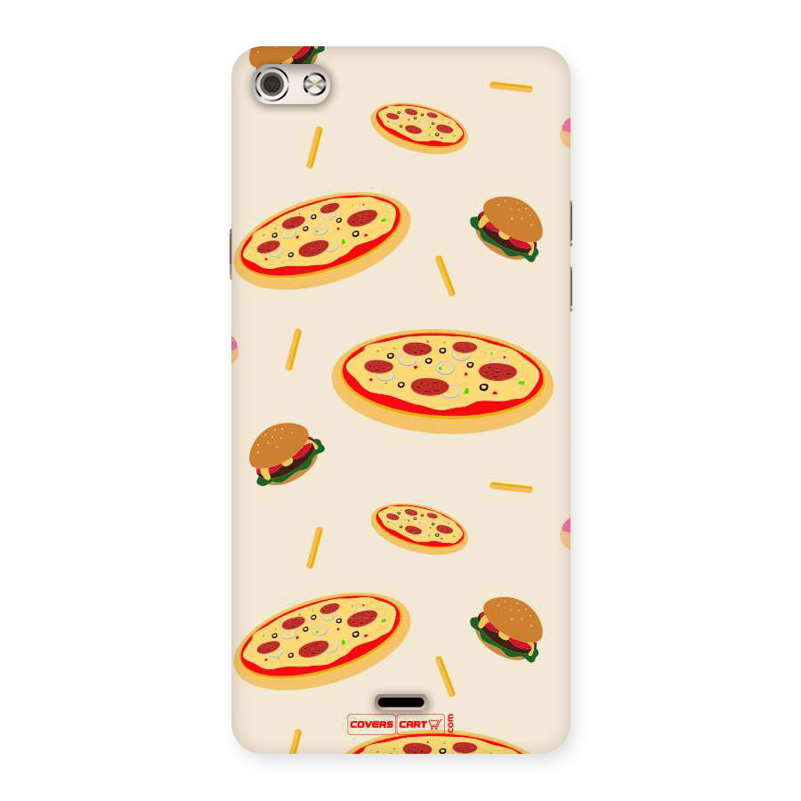 Pizza and Burger Love Back Case for Micromax Canvas Silver 5