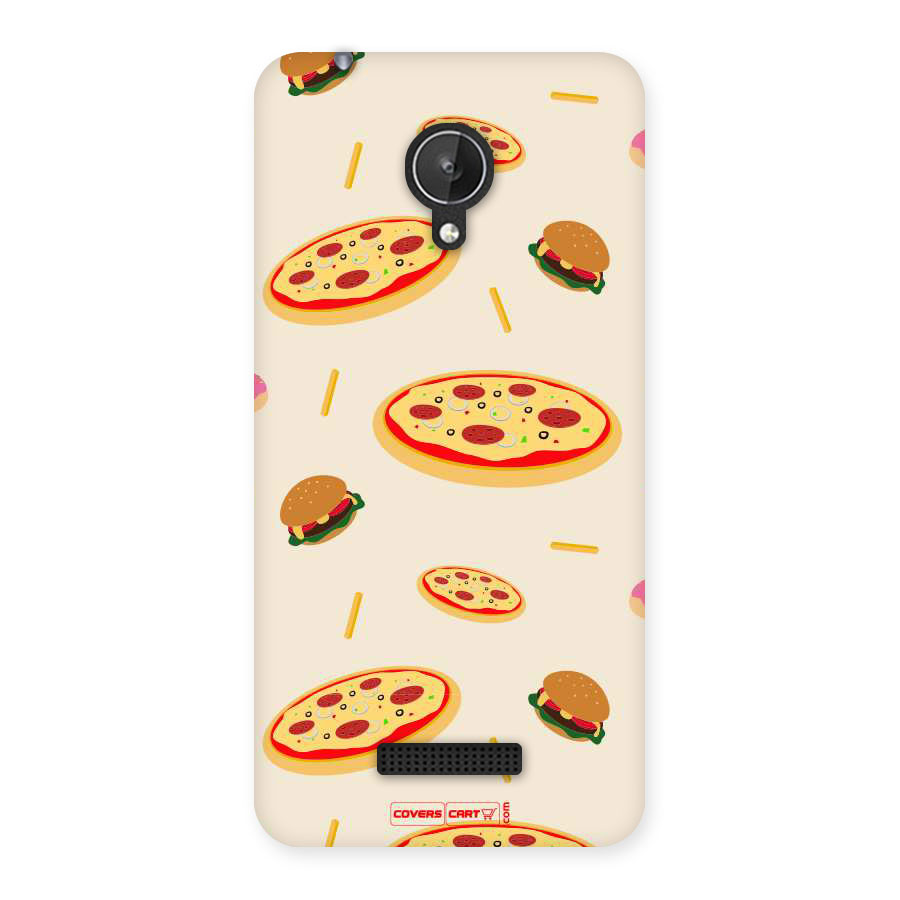 Pizza and Burger Love Back Case for Micromax Canvas Spark Q380