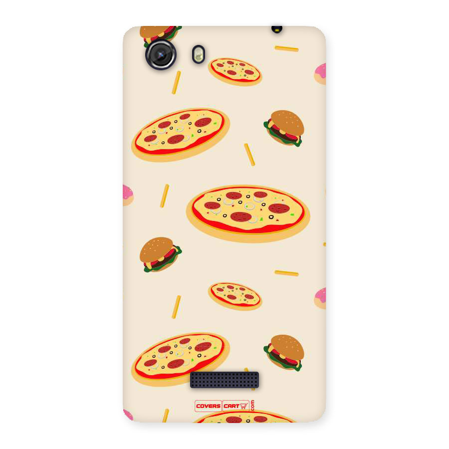 Pizza and Burger Love Back Case for Micromax Unite 3