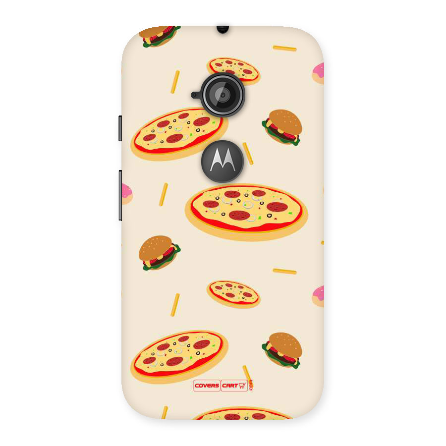 Pizza and Burger Love Back Case for Moto E 2nd Gen
