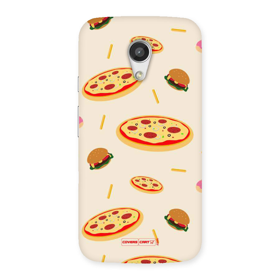 Pizza and Burger Love Back Case for Moto G 2nd Gen