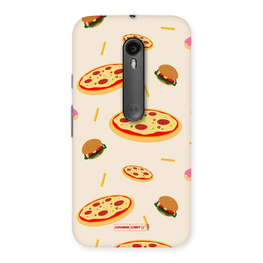 Pizza and Burger Love Back Case for Moto G Turbo