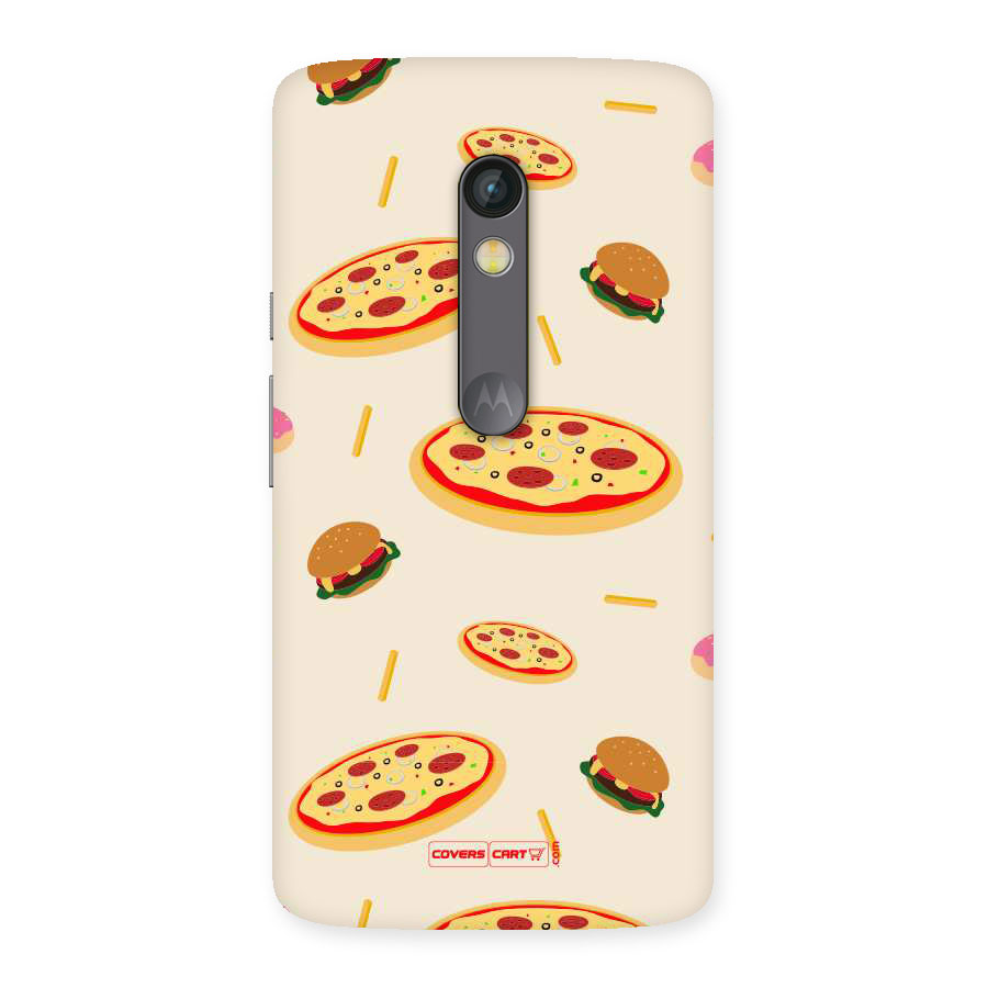 Pizza and Burger Love Back Case for Moto X Play