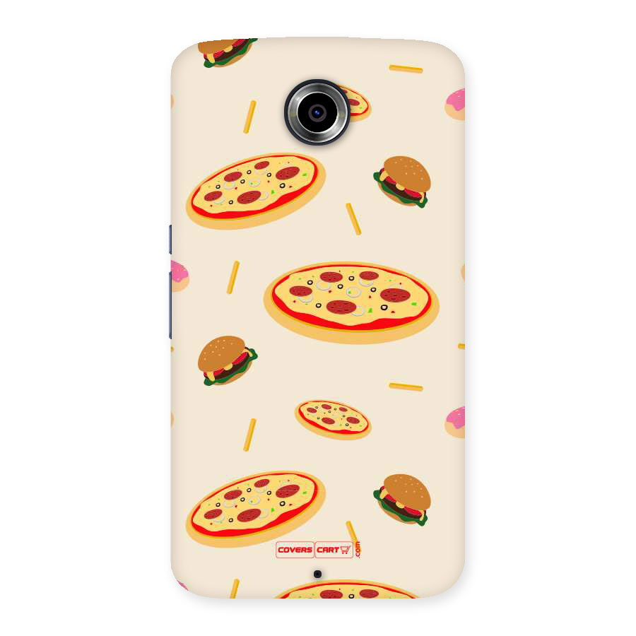 Pizza and Burger Love Back Case for Nexus 6