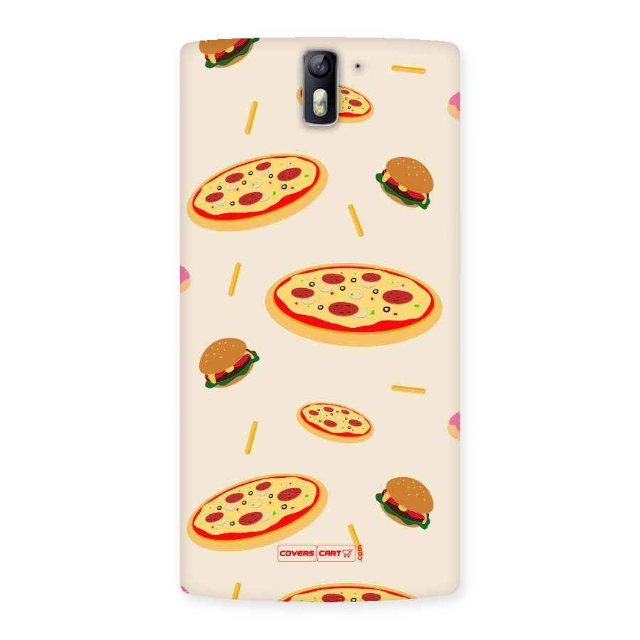 Pizza and Burger Love Back Case for One Plus One