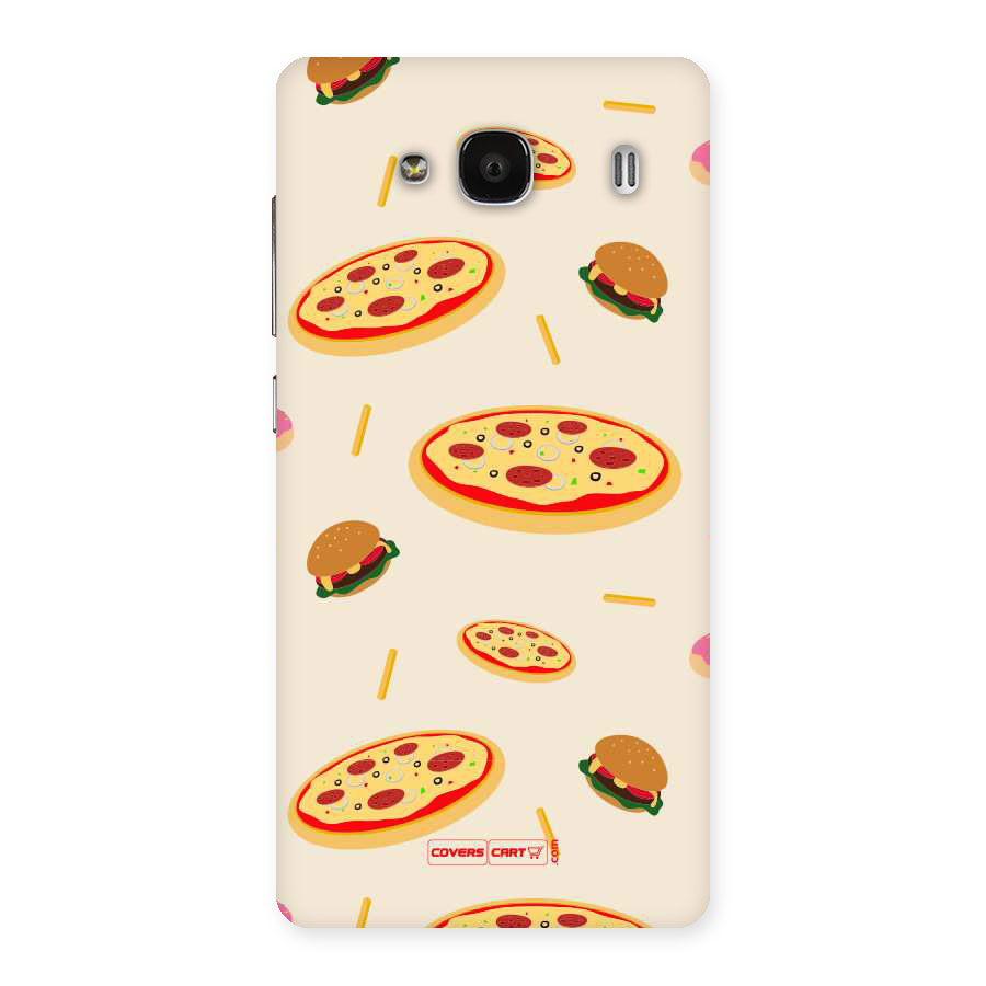 Pizza and Burger Love Back Case for Redmi 2