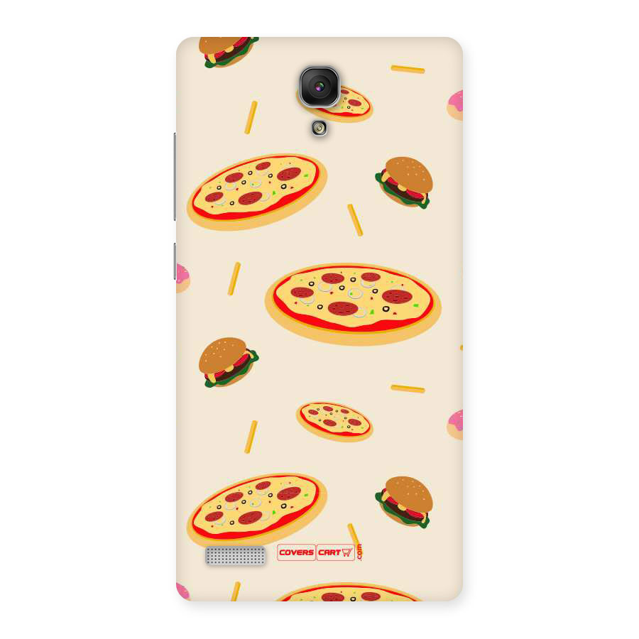 Pizza and Burger Love Back Case for Redmi Note