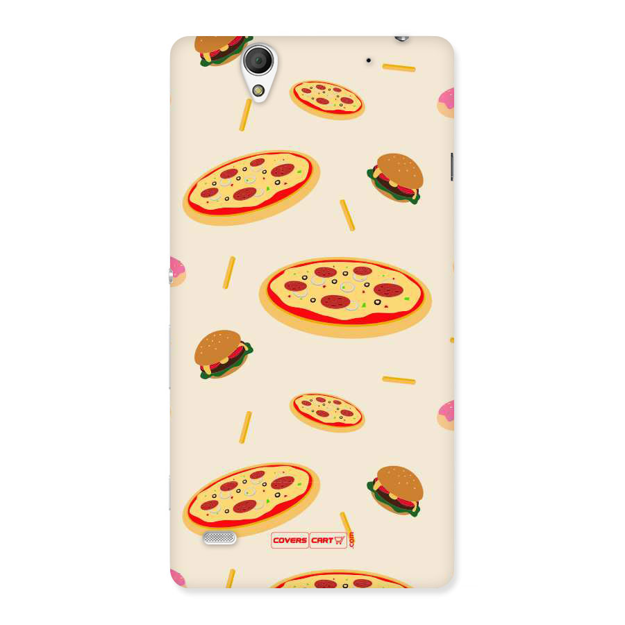 Pizza and Burger Love Back Case for Sony Xperia C4