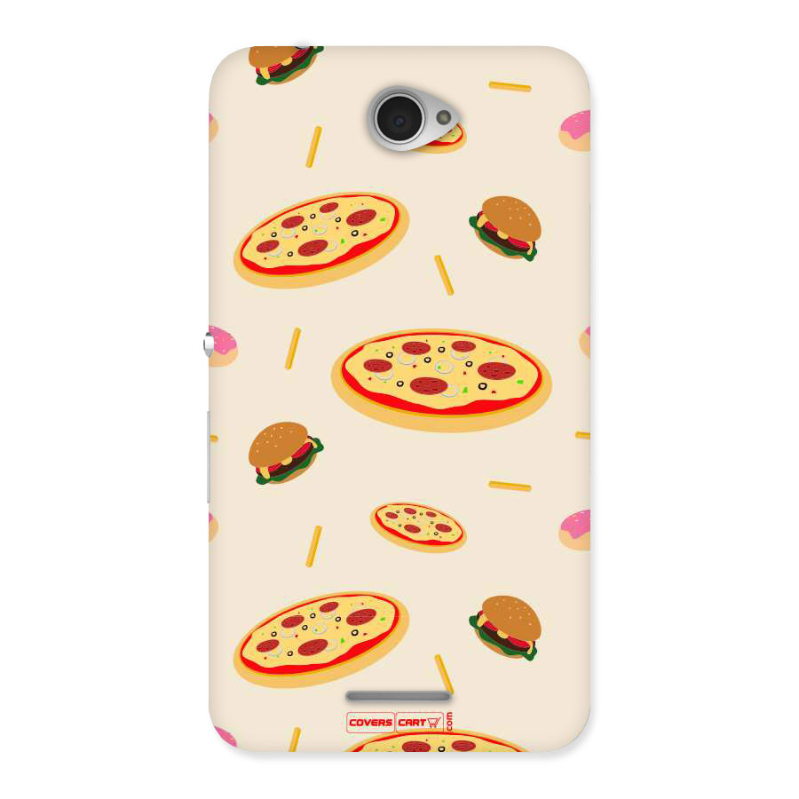 Pizza and Burger Love Back Case for Sony Xperia E4