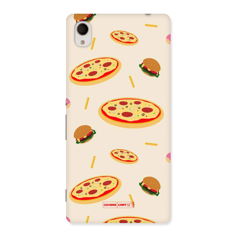 Pizza and Burger Love Back Case for Sony Xperia M4