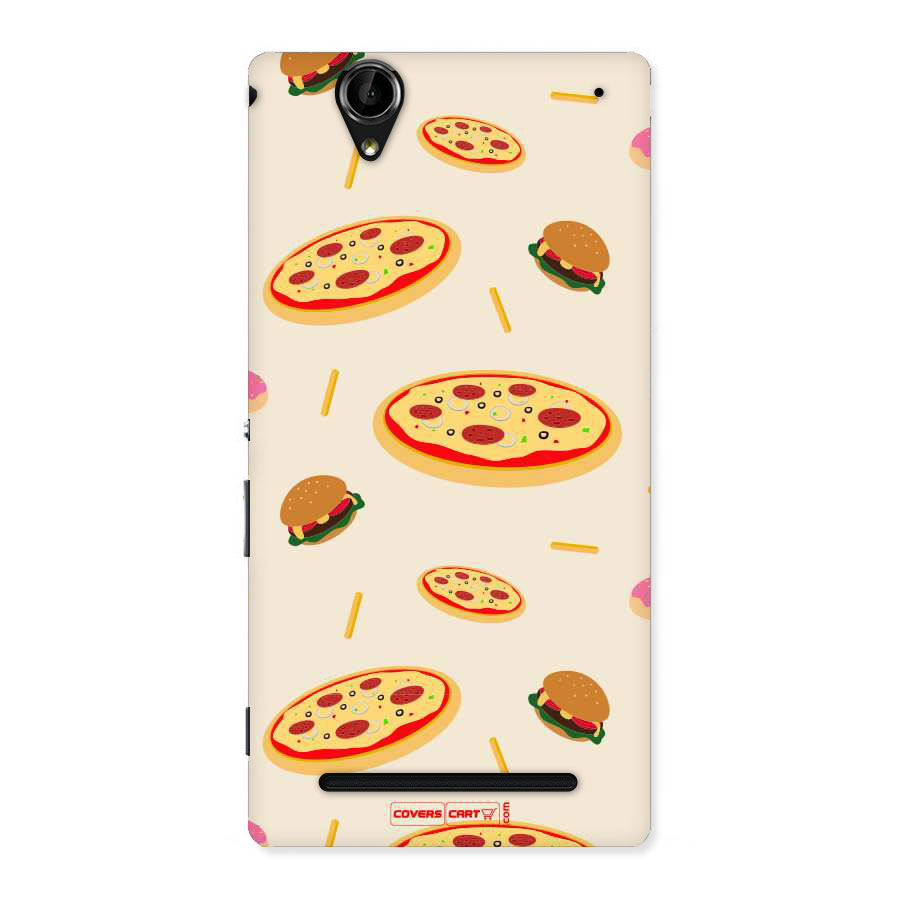 Pizza and Burger Love Back Case for Sony Xperia T2