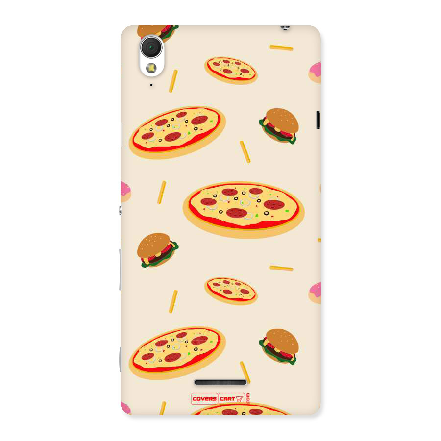 Pizza and Burger Love Back Case for Sony Xperia T3