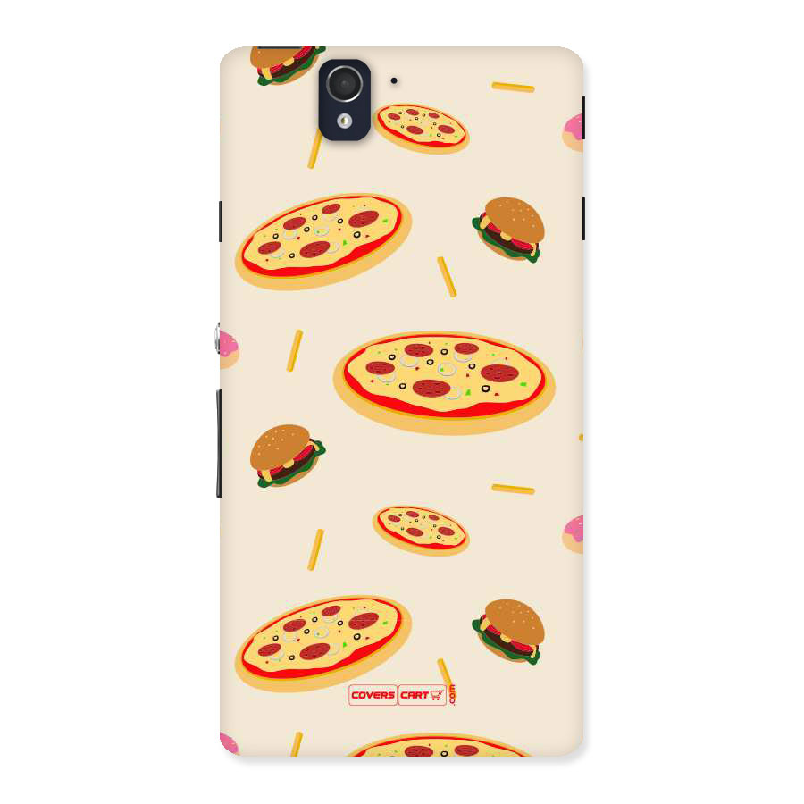 Pizza and Burger Love Back Case for Sony Xperia Z