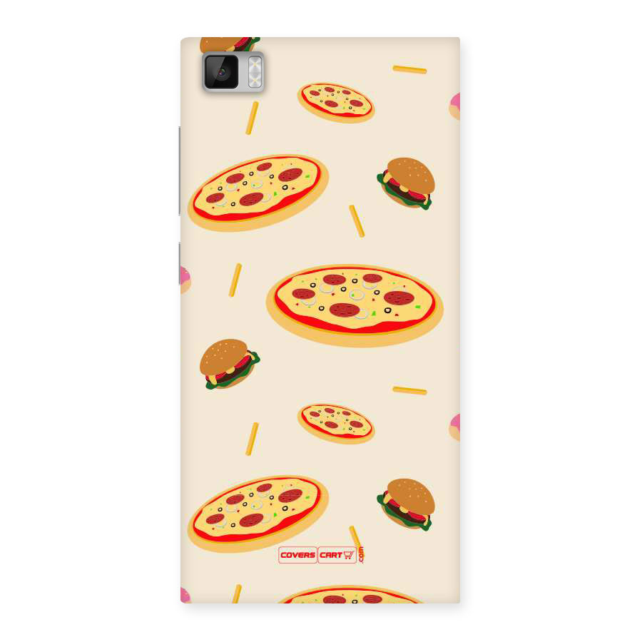 Pizza and Burger Love Back Case for Xiaomi Mi3