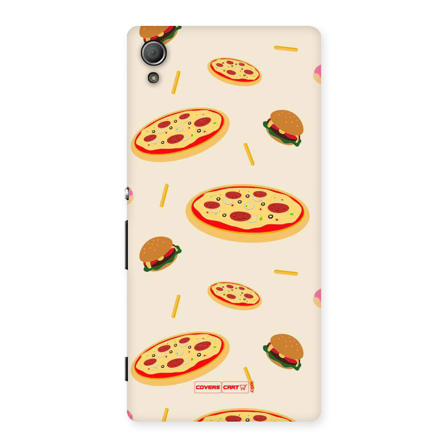 Pizza and Burger Love Back Case for Xperia Z4