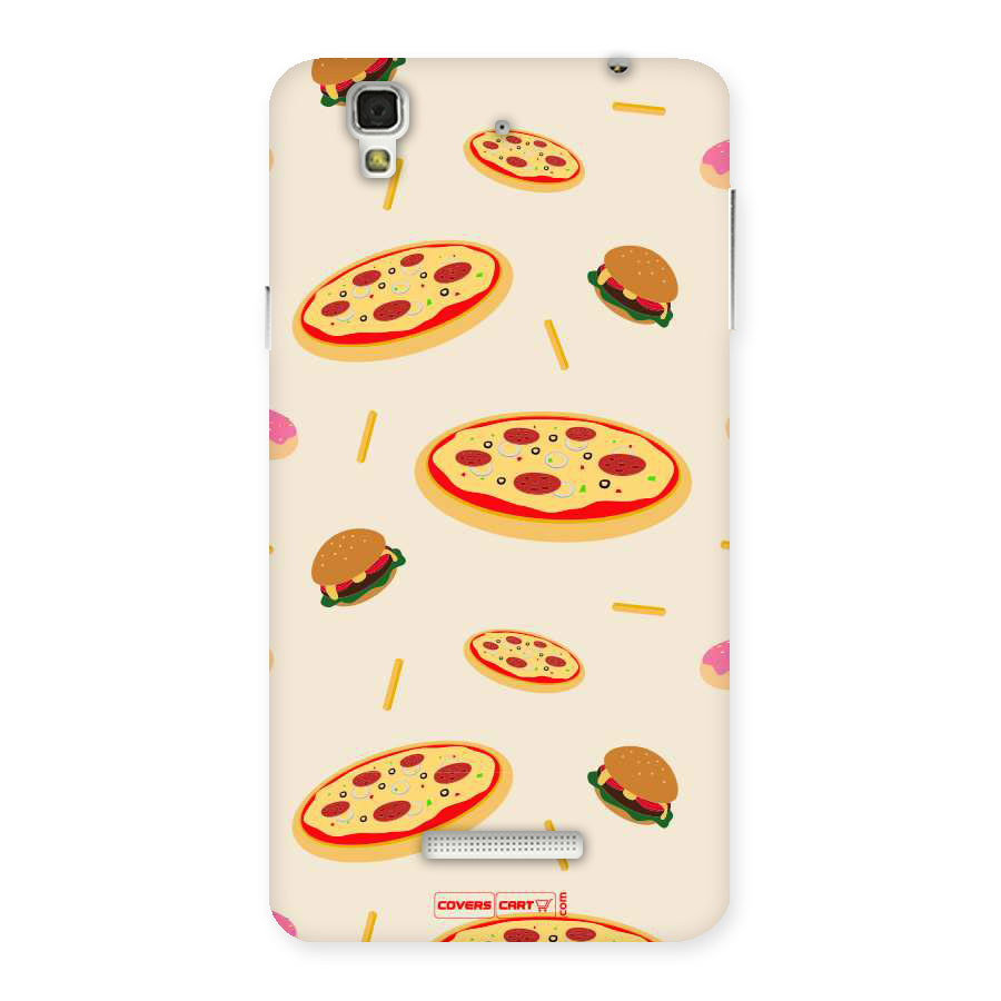 Pizza and Burger Love Back Case for Yu Yureka