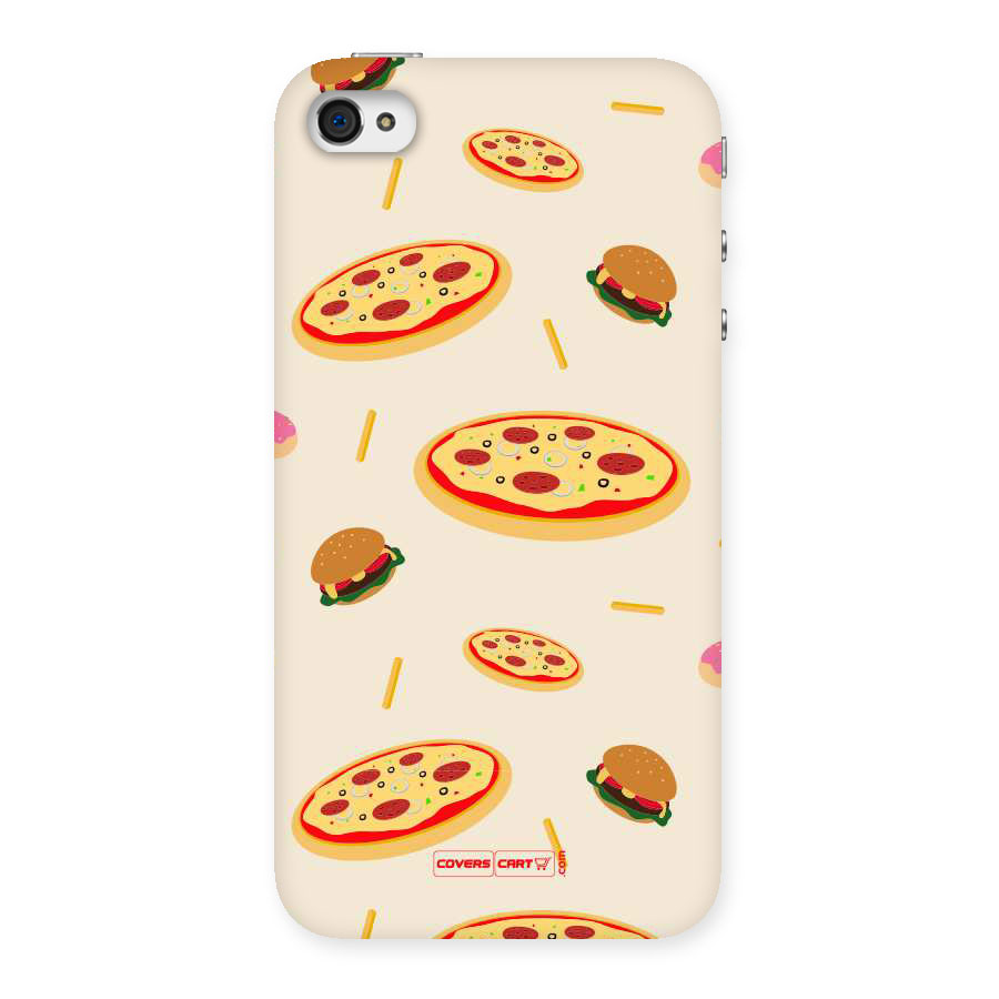 Pizza and Burger Love Back Case for iPhone 4 4s
