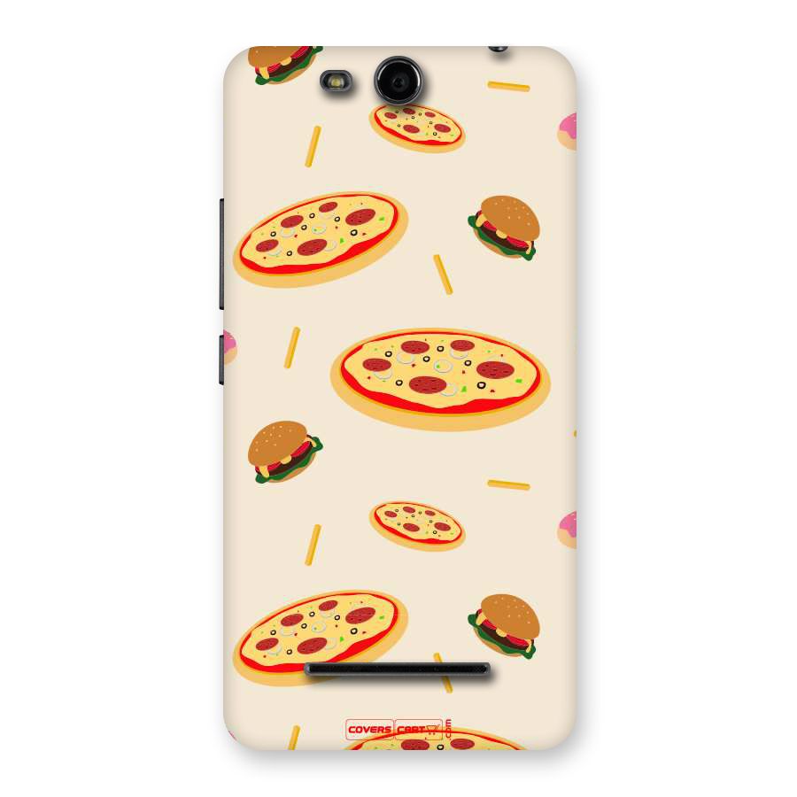 Pizza and Burger Love Back Case for Canvas Juice 3
