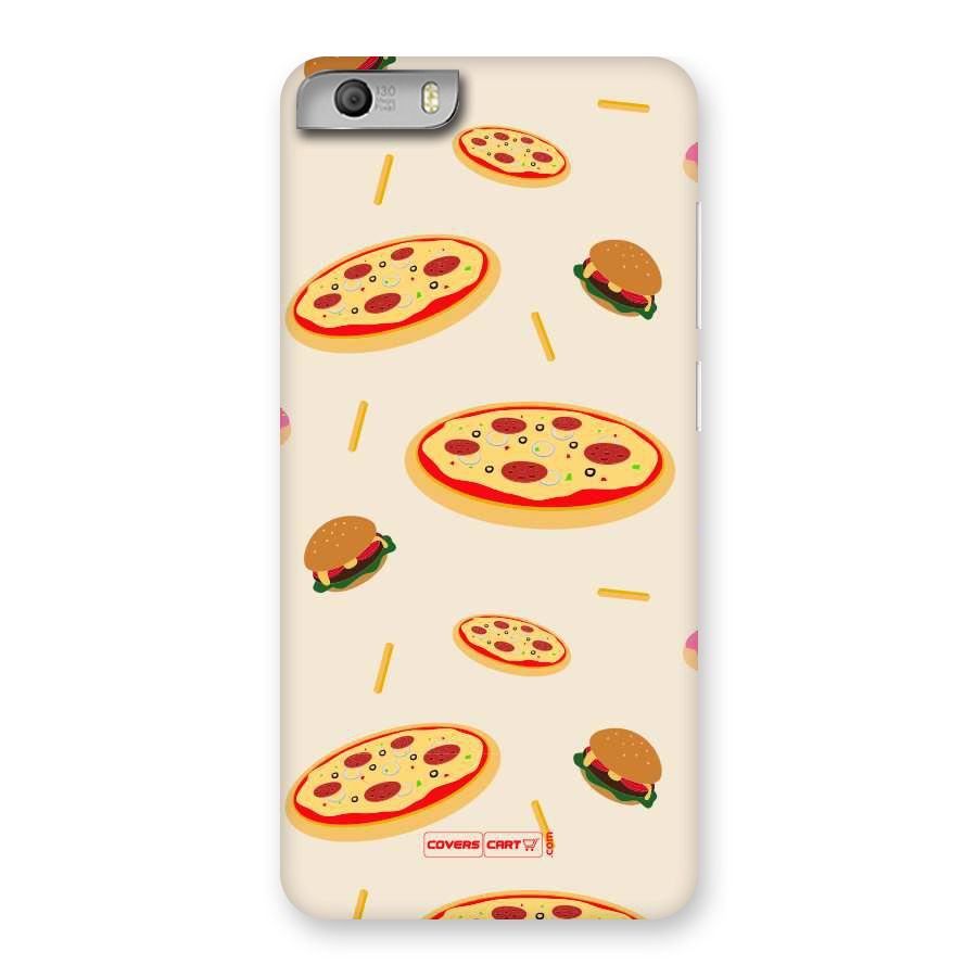 Pizza and Burger Love Back Case for Canvas Knight 2