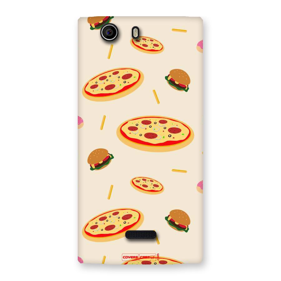 Pizza and Burger Love Back Case for Canvas Nitro 2