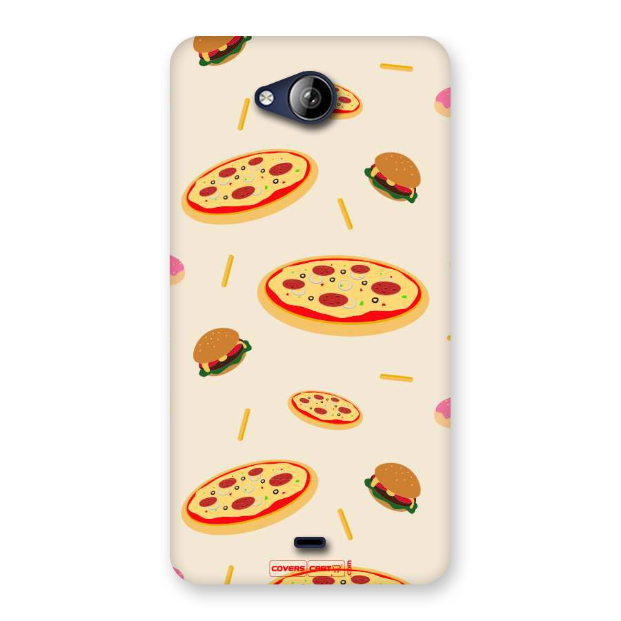 Pizza and Burger Love Back Case for Canvas Play