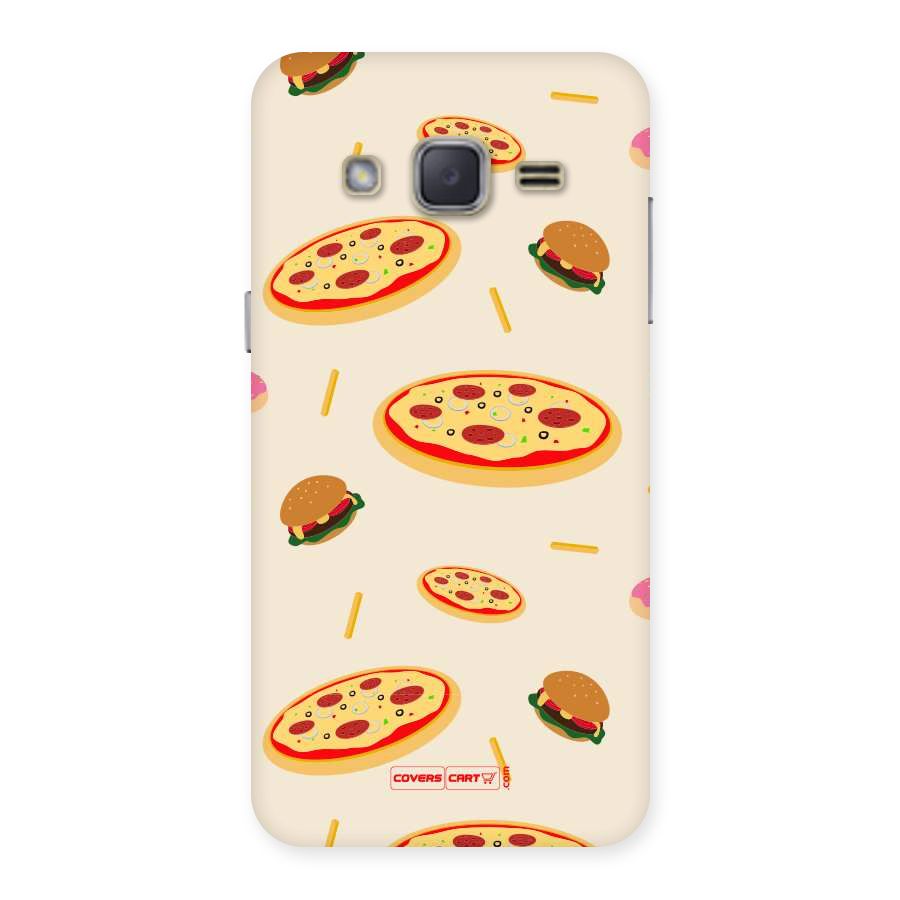 Pizza and Burger Love Back Case for Galaxy J2