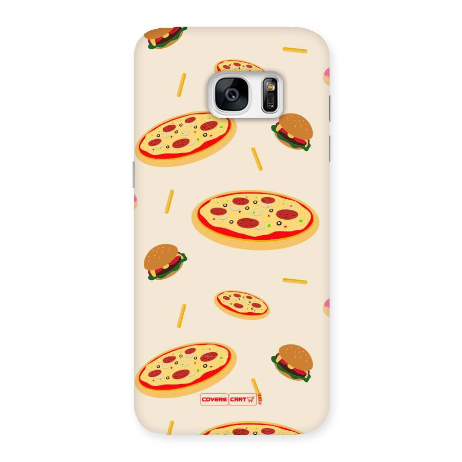 Pizza and Burger Love Back Case for Galaxy S7 Edge
