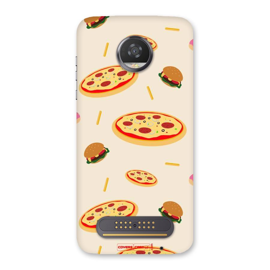 Pizza and Burger Love Back Case for Moto Z2 Play