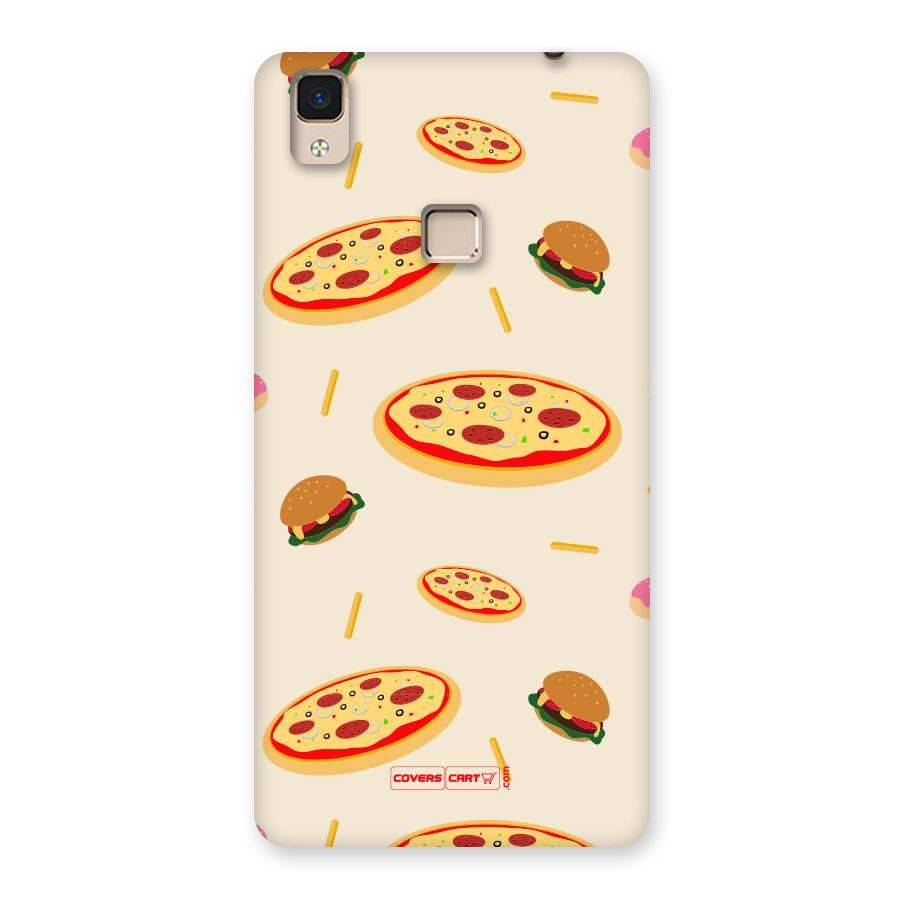 Pizza and Burger Love Back Case for V3 Max