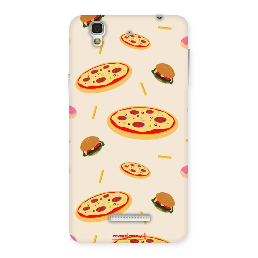 Pizza and Burger Love Back Case for YU Yureka Plus
