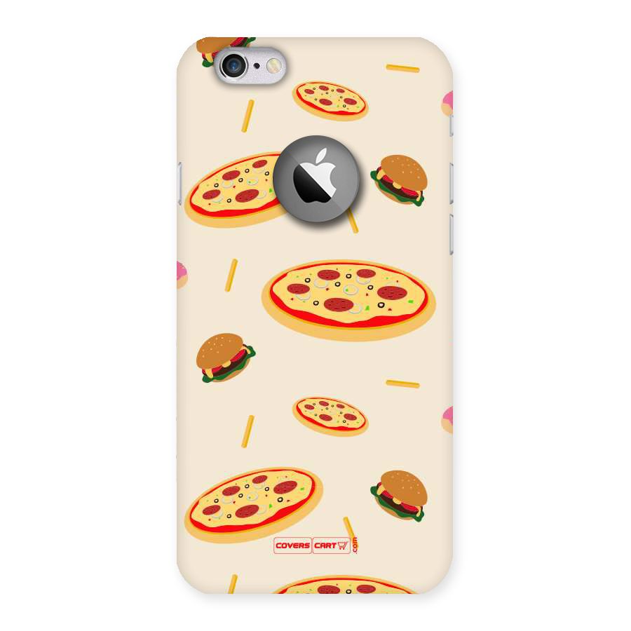 Pizza and Burger Love Back Case for iPhone 6 Logo Cut
