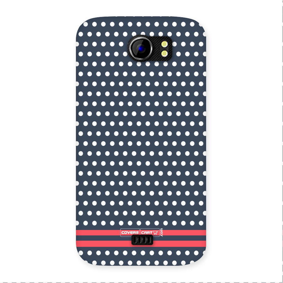 Classic Polka Dots Back Case for Micromax A110 Canvas 2