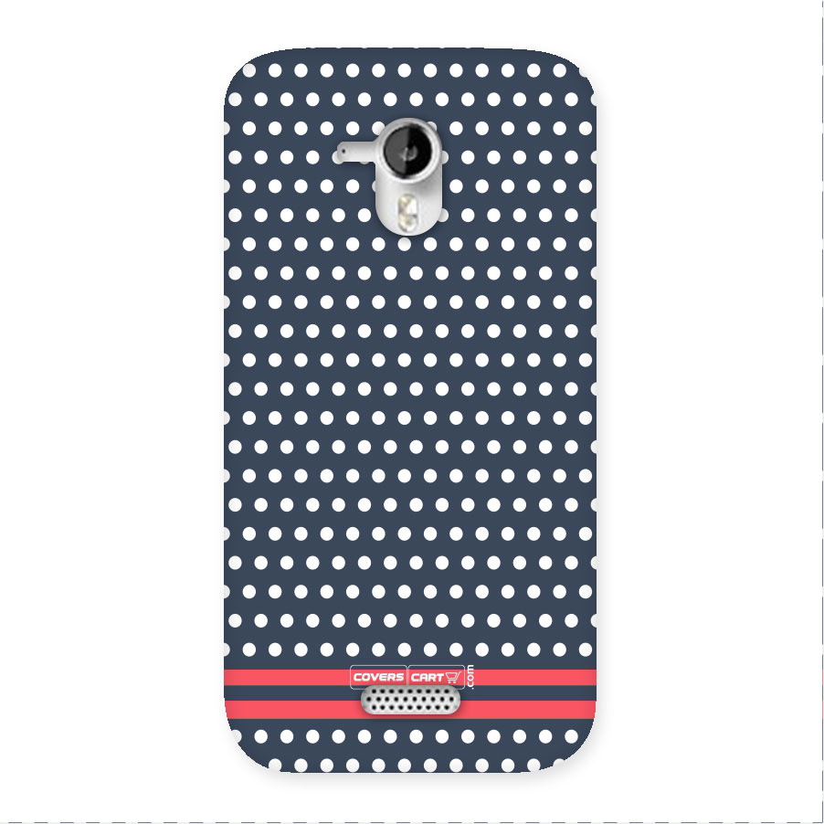 Classic Polka Dots Back Case for Micromax A116 Canvas HD
