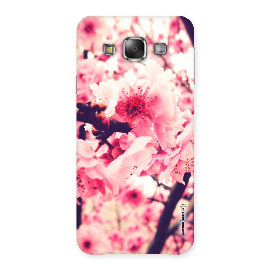 Pretty Pink Flowers Back Case for Galaxy E7