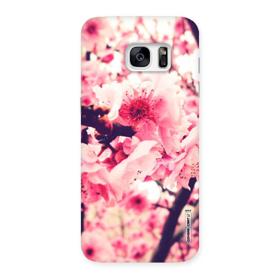 Pretty Pink Flowers Back Case for Galaxy S7 Edge