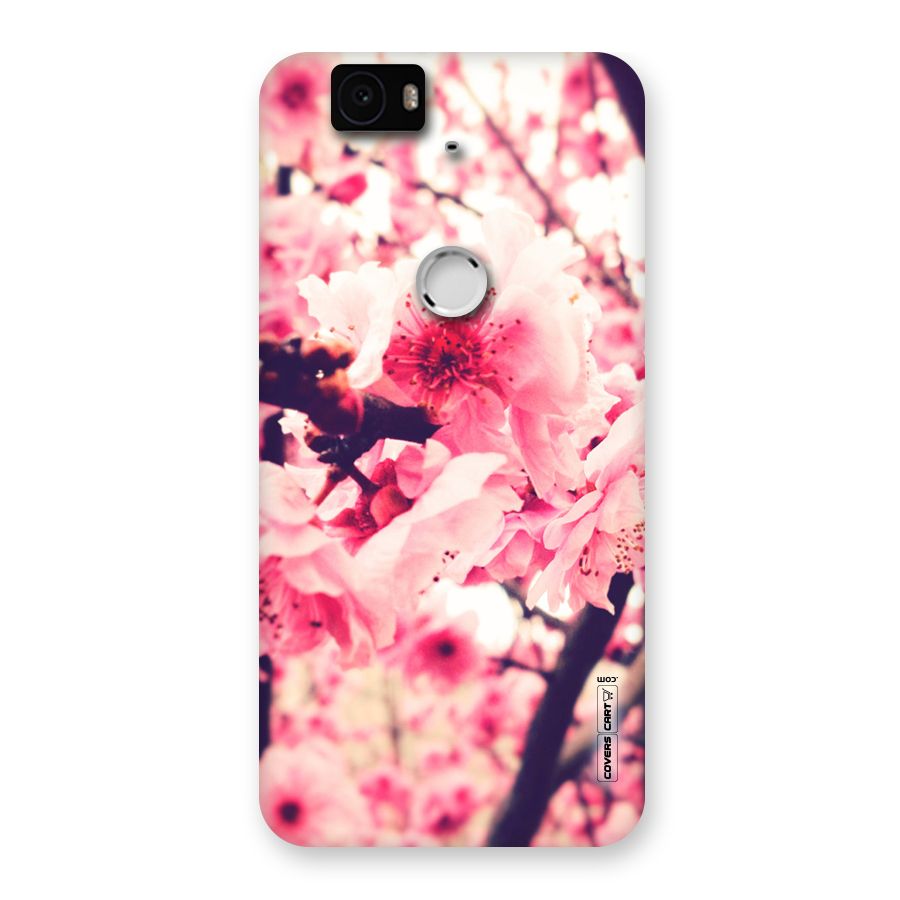 Pretty Pink Flowers Back Case for Google Nexus-6P