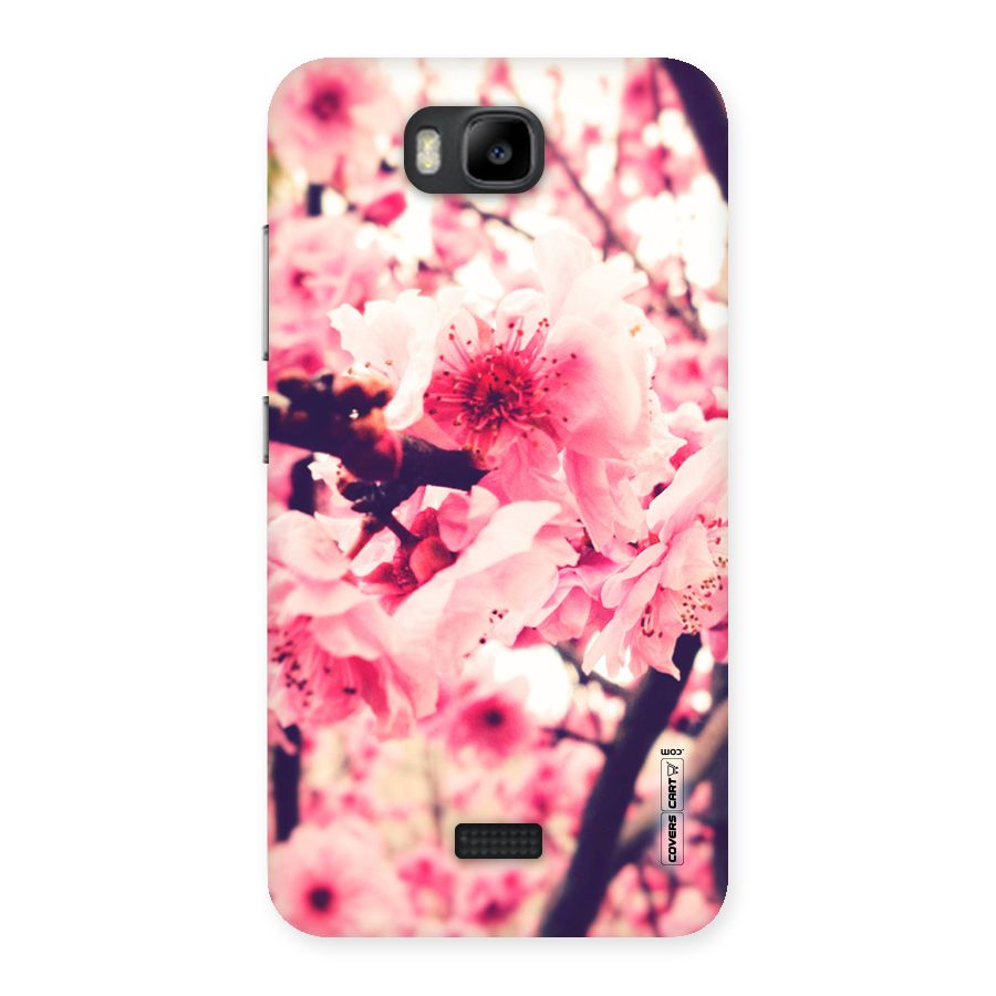 Pretty Pink Flowers Back Case for Honor Bee