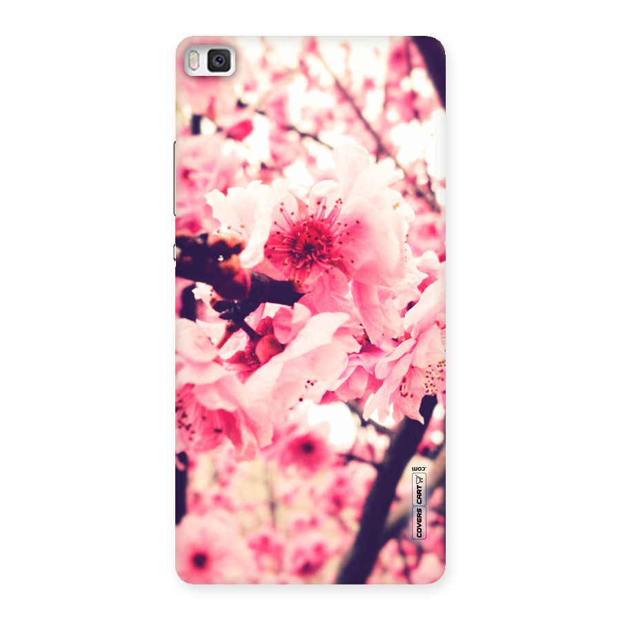 Pretty Pink Flowers Back Case for Huawei P8