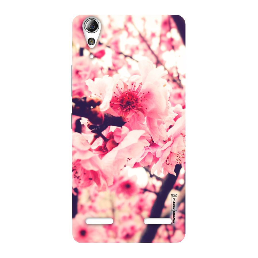 Pretty Pink Flowers Back Case for Lenovo A6000 Plus