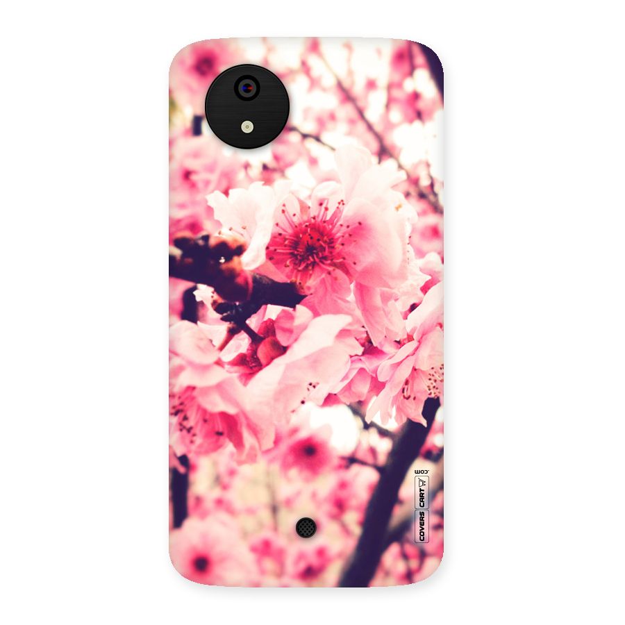 Pretty Pink Flowers Back Case for Micromax Canvas A1