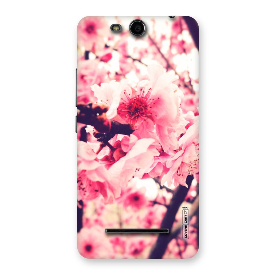 Pretty Pink Flowers Back Case for Micromax Canvas Juice 3 Q392