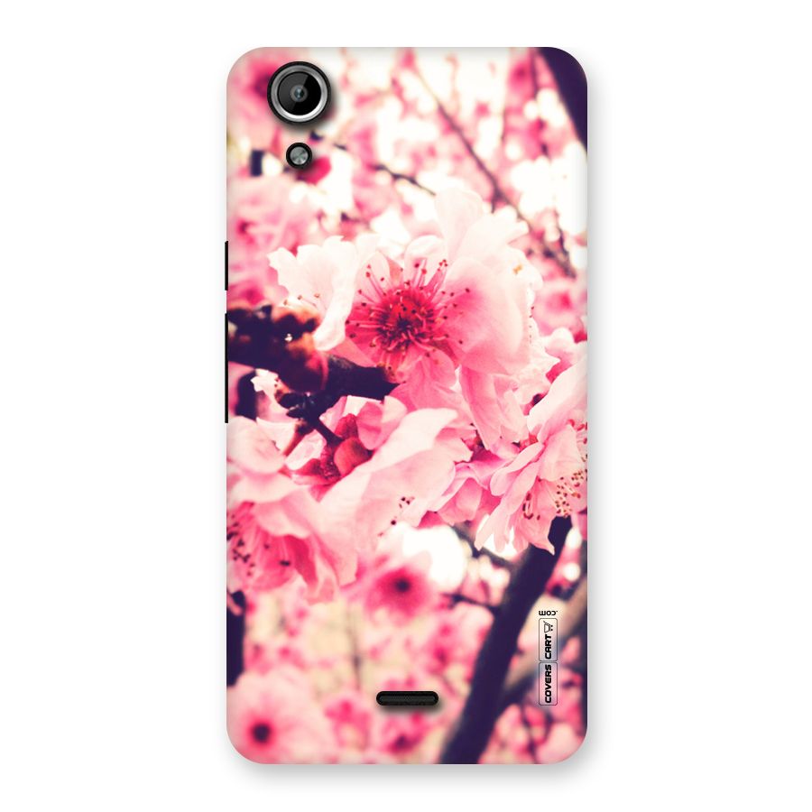 Pretty Pink Flowers Back Case for Micromax Canvas Selfie Lens Q345