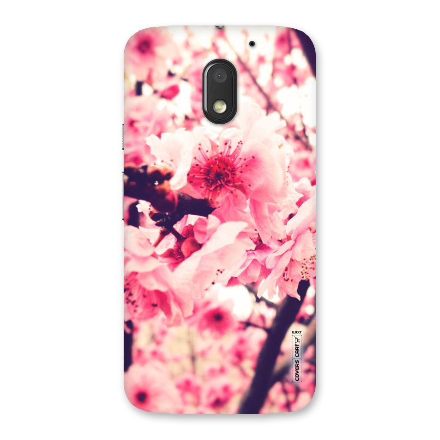 Pretty Pink Flowers Back Case for Moto E3 Power