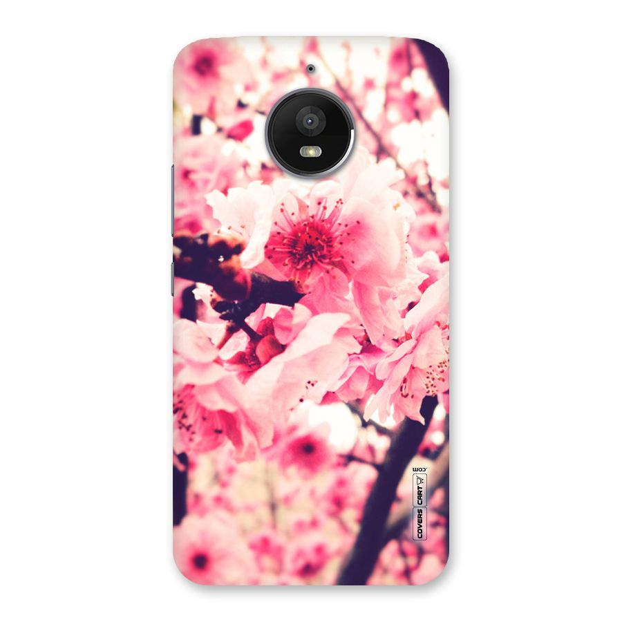 Pretty Pink Flowers Back Case for Moto E4 Plus