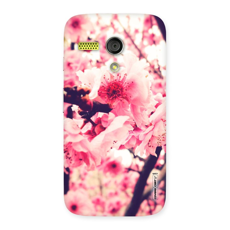 Pretty Pink Flowers Back Case for Moto G