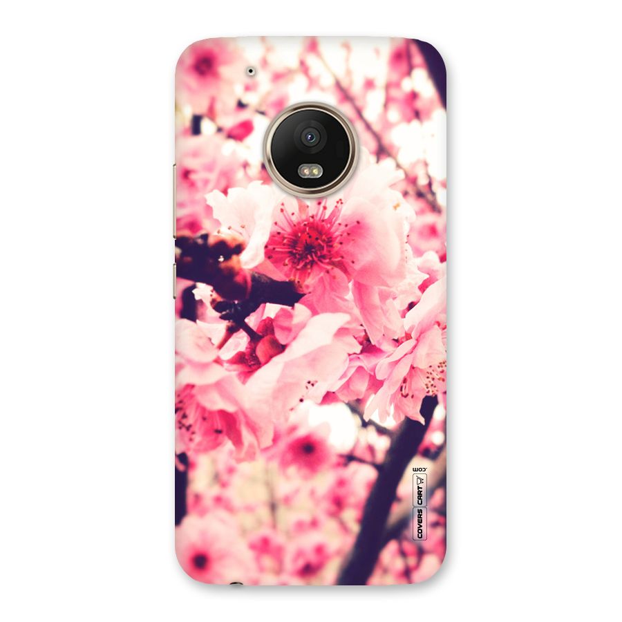Pretty Pink Flowers Back Case for Moto G5 Plus