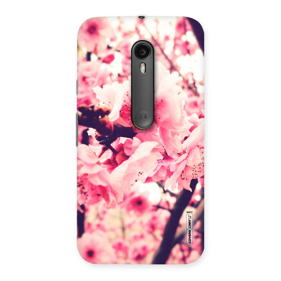Pretty Pink Flowers Back Case for Moto G Turbo