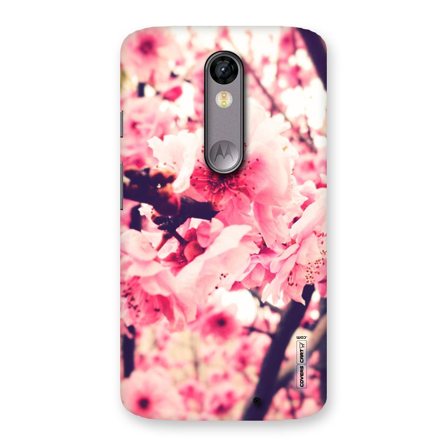 Pretty Pink Flowers Back Case for Moto X Force